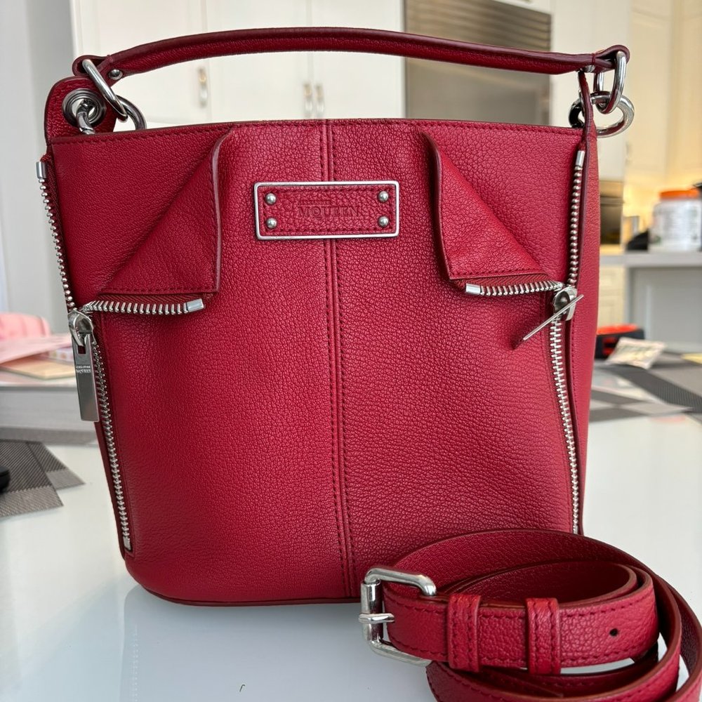 Alexander McQueen De-Manta Red Small Bucket Bag